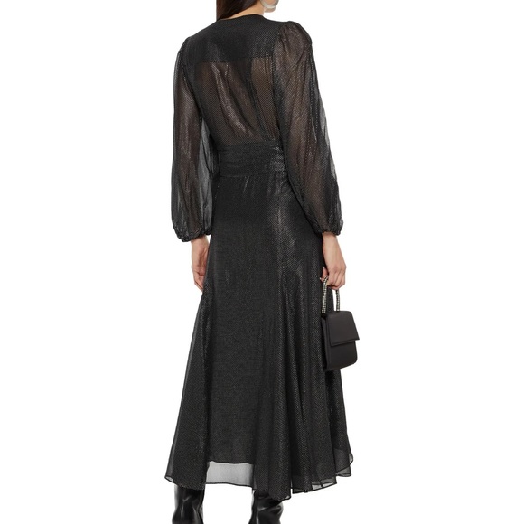 IRO Joucque metallic Silver polka dot midi Dress - Picture 2 of 13